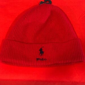 Polo by Ralph Lauren Vibrant Red Knit Hat